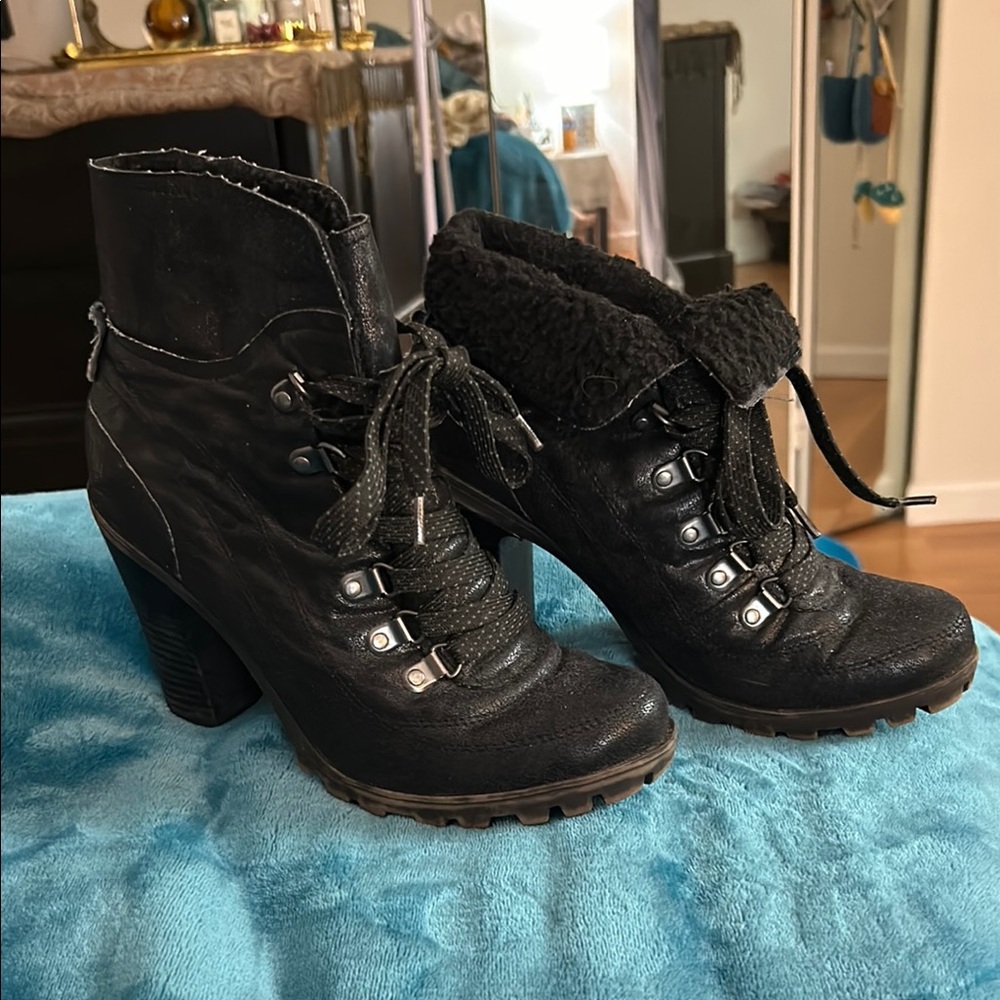 Nine West Vintage America Collection Heeled Combat Boots